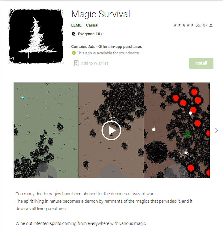 Magic survival Google play